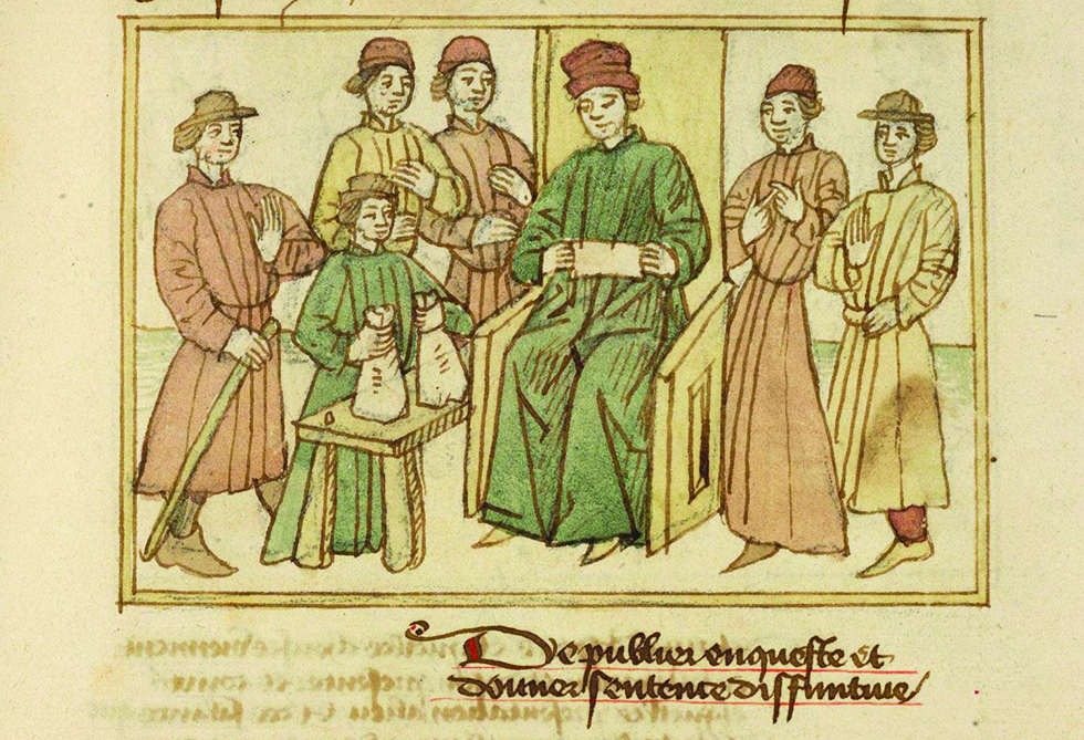 Vieux coutumier du Poitou, XVe siècle, Médiathèque Pierre Moinot, Niort, ms. 5F fol. 53r°